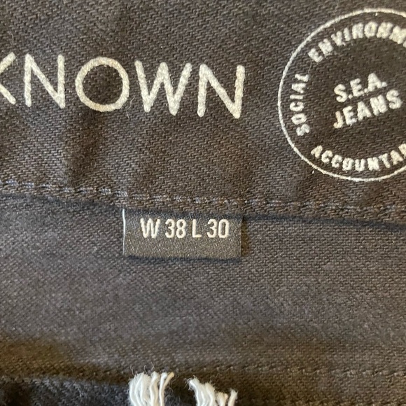 Outerknown Jet Black Organic Cotton Local Straight Fit S.E.A. Jeans 38x30 NWT - Picture 7 of 10